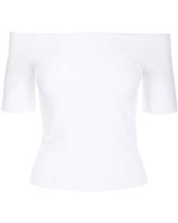 Alexander McQueen - Off Shoulder T-shirt - Lyst