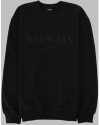 Balmain - Sweatshirt Embroidered Vintage Effect - Lyst