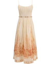 Zimmermann - Wanderlust Corset Midi Dress - Lyst