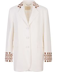 Ermanno Scervino - One-Breasted Jacket With Embroidery - Lyst