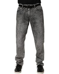 Dolce & Gabbana - Cotton Straight Leg Denim Trouser Jeans Elastane - Lyst