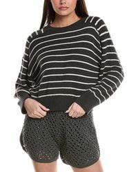 Brunello Cucinelli - Lignite Striped Cotton Knit Sweater - Lyst