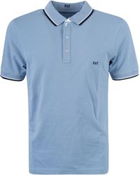 Fay - Stripe Detail Logo Polo Shirt - Lyst