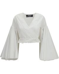 Jacquemus - Paysan Wrap Top Cotton Shirt - Lyst