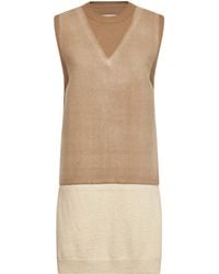 Maison Margiela - Long Knit Vest Virgin Wool Knitwear - Lyst