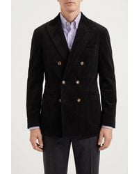 Brunello Cucinelli - Wool Blend Double Breasted Blazer - Lyst