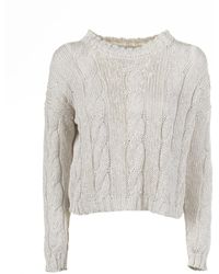Base London - Crew-Neck Sweater With Braid Motif - Lyst