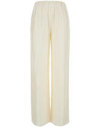 TOTEME - Pants Monogram Silk Pj Bottoms Trousers - Lyst