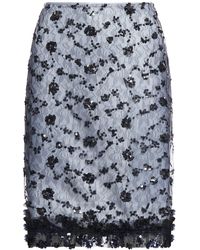 Ganni - Sequin Lace Skirt - Lyst