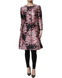 Dolce & Gabbana - Floral Brocade Trenchcoat Jacket - Lyst