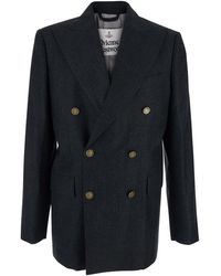 Vivienne Westwood - Double-Breasted Jacket With Wide Peak Lapels - Lyst