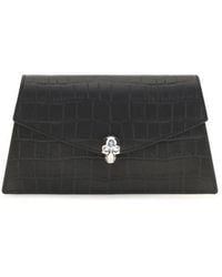 McQueen - Calf Leather Bos Taurus Clutch Bag - Lyst