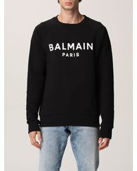 Balmain Sweatshirt Cotton Sweatshirt With Logo - Black