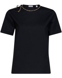 Burberry - Cotton T-Shirt With Check Ties - Lyst