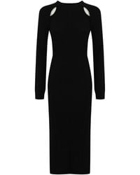 Patrizia Pepe - Wool Blend Midi Dress - Lyst