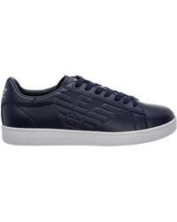 EA7 Shoes Leather Sneakers Sneakers Classic New Cc - Blue