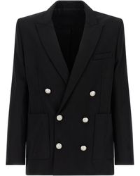 Balmain - Grain De Poudre Blazer - Lyst