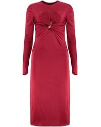 Versace - Dress With Decorative Draping - Lyst