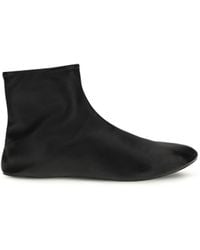 The Row - Leather Ankle Boots - Lyst