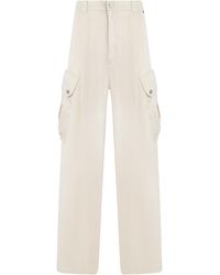 Pinko - Wide-Leg Cargo Pants Cuprammonium Rayon Trousers - Lyst