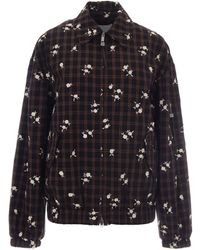 Ganni - Floral Plaid Zip-Up Jacket - Lyst