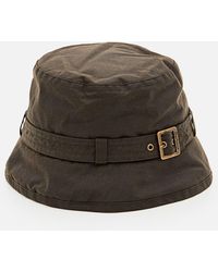Barbour - Kelso Waxed Cotton Belted Bucket Hat - Lyst