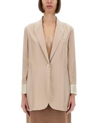 Alysi - Silk Blazer - Lyst