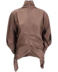 The Row - Miles Silk Blouse - Lyst