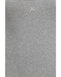 Marine Serre - Moon Logo Ribbed Jersey Short Catsuit Cotton; Elastane Jumpsuits - Lyst