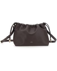 A.P.C. - Crossbody Bag With Logo Lettering On The Front And Drawstring Closure - Lyst