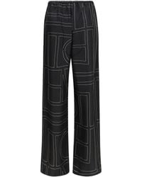 TOTEME - Pants Silk Monogram Trousers - Lyst