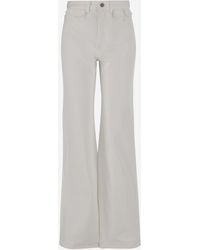 Chloé - High Waist Cotton Flare Jeans - Lyst