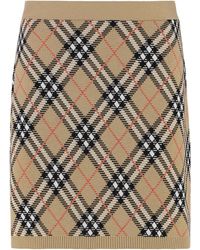 Burberry - Knitted Mini Skirt - Lyst