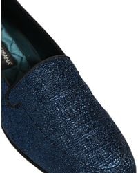 Dolce & Gabbana - Glitter Lurex Dg Logo Dress Loafers Shoes Leather - Lyst