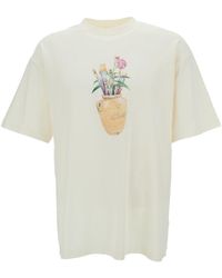 Drole de Monsieur - Crewneck T-Shirt With Pinceaux Print - Lyst