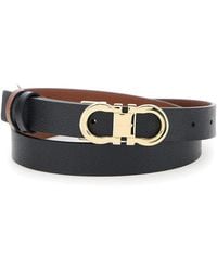 Ferragamo - Reversible Belt With Gancini Buckle - Lyst
