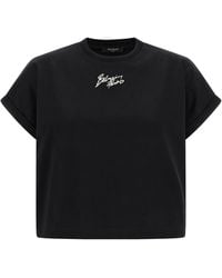 Balmain - Cropped T-Shirt - Lyst