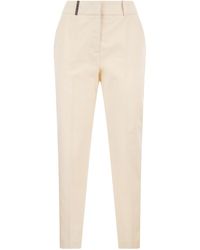 Peserico - Stretch Cotton Trousers - Lyst