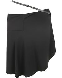 Courreges - Slash Ellipse Crepe Jerse Mini Skirt - Lyst
