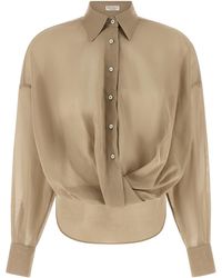 Brunello Cucinelli - Cotton Blouse - Lyst
