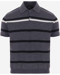 Gucci - Polo Shirt Striped Wool Blend - Lyst