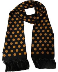 Dolce & Gabbana - Dolce & Gabbana Polka Dot Silk Scarf - Lyst