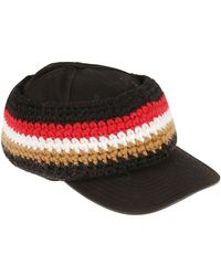 Burberry - Baseball Cap With Knit Headband - Lyst