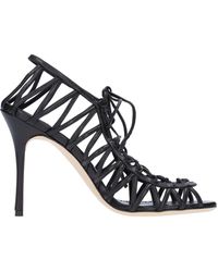 Manolo Blahnik - Hamza 105 Leather Sandals - Lyst