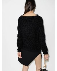 Valentino - Off-Shoulder Leopard Knit Jumper Clothing - Lyst