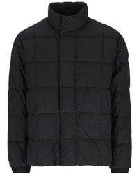Massimo Osti Studio - Quilted Nylon Down Jacket With Checked Pattern And High Collar - Lyst