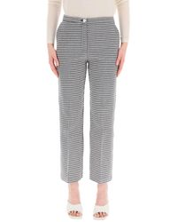 Pinko Linen Piombino Trousers in Green - Save 20% | Lyst
