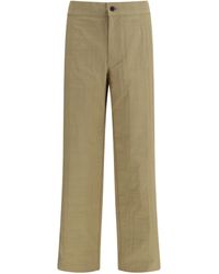Burberry - Textured Check Cotton Pants - Lyst