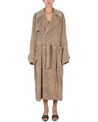 Balenciaga - Cotton Terry Towel Trench Coat - Lyst