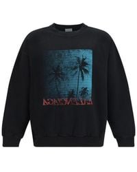 Balenciaga - Black Cotton Sweatshirt - Lyst